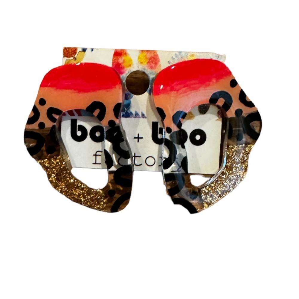 Stained acrylic earrings